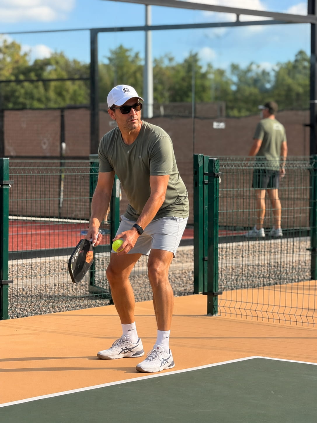 Pickleball player at Villa Valesta